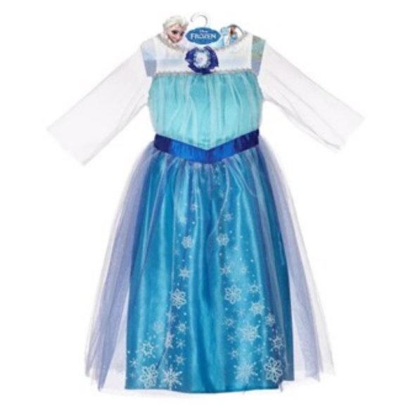 🆕Disney Frozen Elsa ❄️Snowflake Gown ❄️Dress Size: 3+Up 4-6X💥 NEW in Pac…
